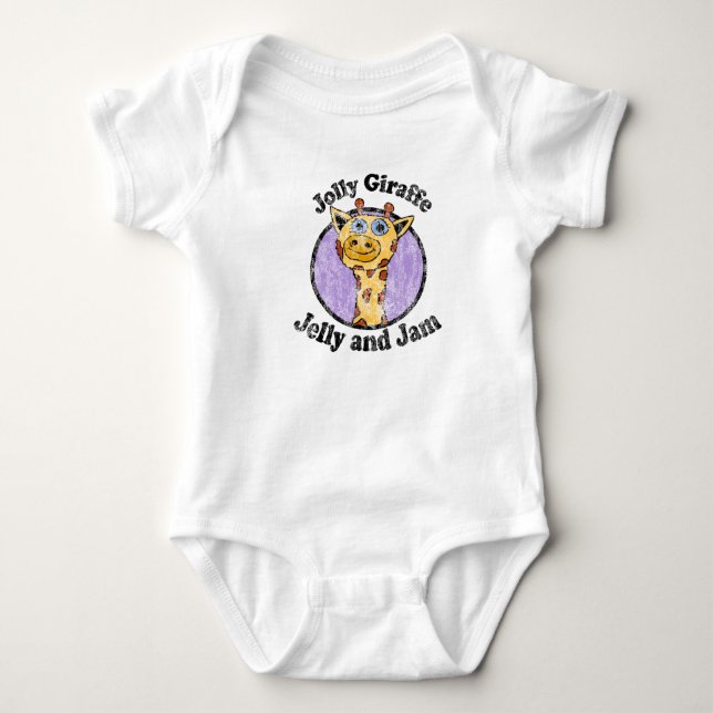 Body Para Bebé Jolly Giraffe Jelly y Jam (Anverso)