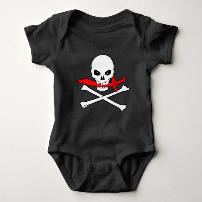 Body Para Bebé Jolly Roger(Cutlass) (Anverso)
