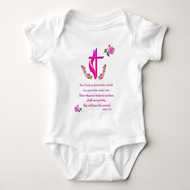 Body Para Bebé Juan 3:16 (Anverso)