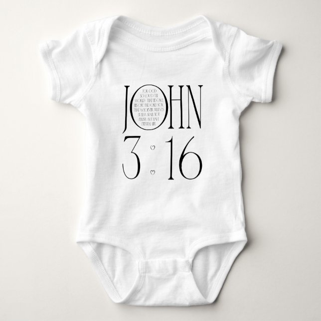 Body Para Bebé Juan 3:16 (Anverso)