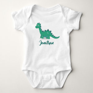 Body Para Bebé Juego azul del bebé del dinosaurio