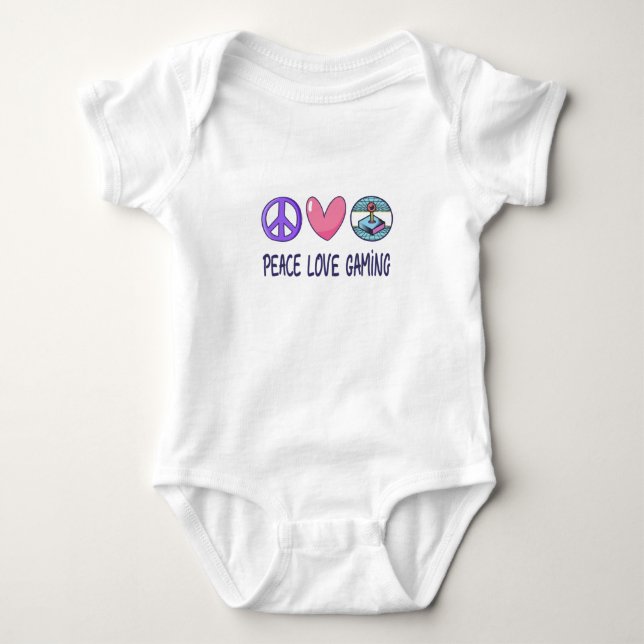 Body Para Bebé Juego de amor de paz (Anverso)