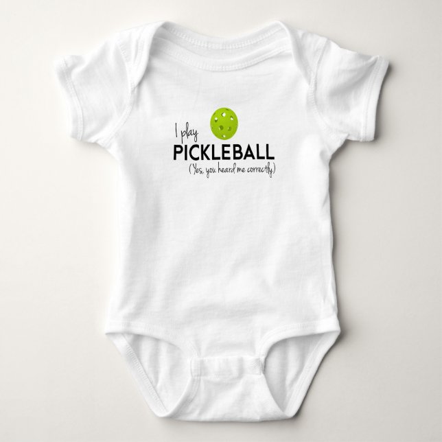 Body Para Bebé Juego Pickleball (Anverso)
