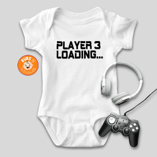 Body Para Bebé Jugador 3 Cargando Invitación de embarazo de gamer