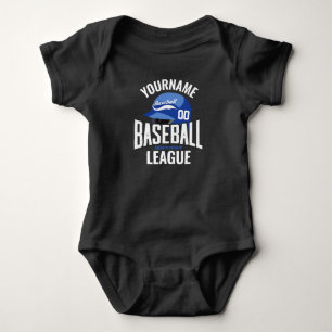 Body Para Bebé Jugador de béisbol personalizado NOMBRE Equipo Cha