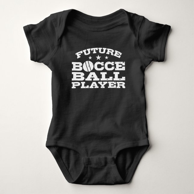 Body Para Bebé Jugador de bolas futuras Bocce Ball Baby Bodysuit (Anverso)