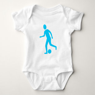 Body Para Bebé Jugador de Fútbol - Azul Cielo