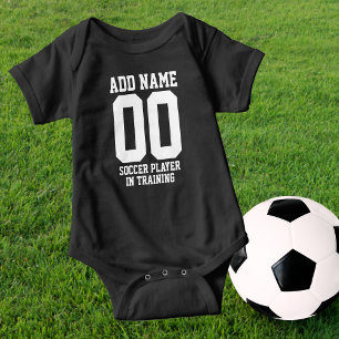 Body Para Bebé Jugador de fútbol personalizado en entrenamiento