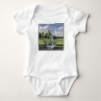 Jugador De Golf En Tumbler De Vidrio Con Campo De 