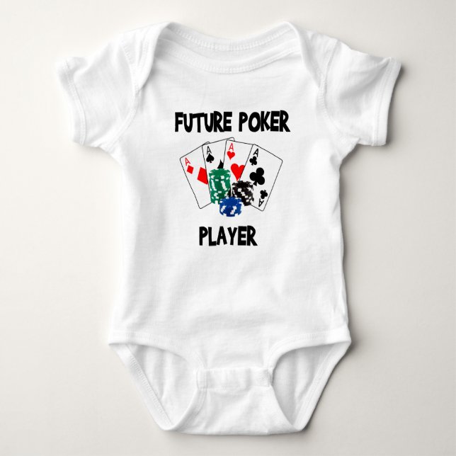 Body Para Bebé Jugador de póker futuro (Anverso)