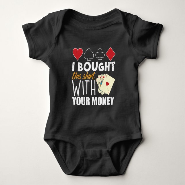 Body Para Bebé Jugador de póquer Chiste Casino Jackpot (Anverso)