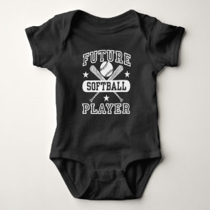 Body Para Bebé Jugador futuro de Softbol Baby Bodysuit