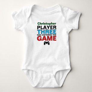 Body Para Bebé Jugador tres Personalizados de Baby Gamer