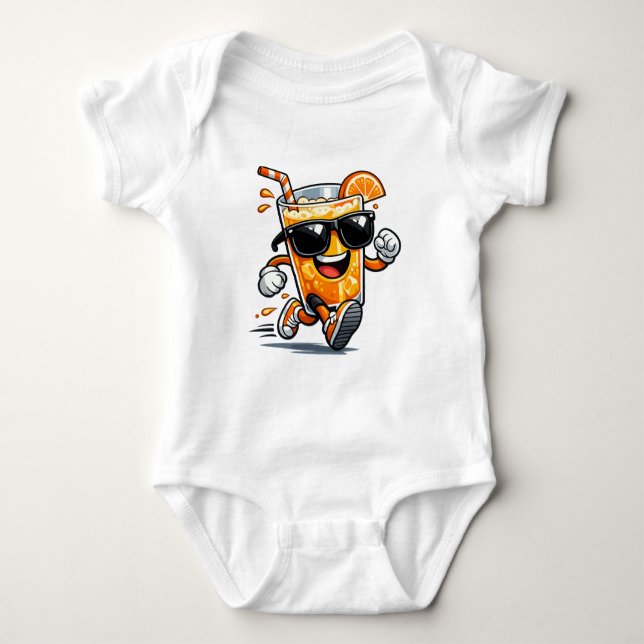 Body Para Bebé Jugo de Naranja Corriendo (Anverso)