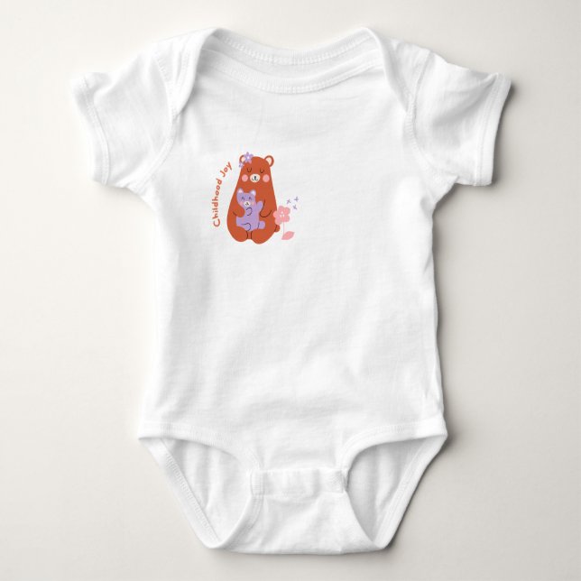 Body Para Bebé Juguete de Alegría Infantil Cute Oso Baby Bodysuit (Anverso)
