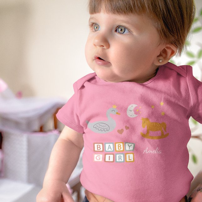 Body Para Bebé Juguetes rosados con nombre de niña pequeña (Subido por el creador)