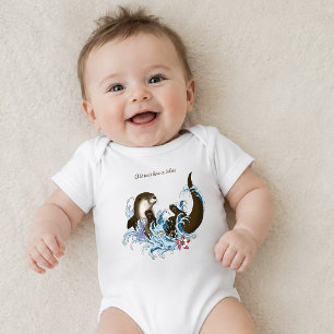 Body Para Bebé Juguuetón Azul Nutria de Río Caprichosa Salpicadur