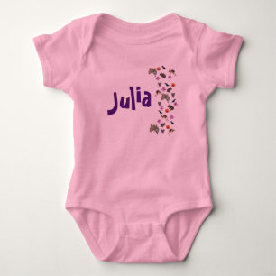 Body Para Bebé Julia, nombre con fauna australiana, 