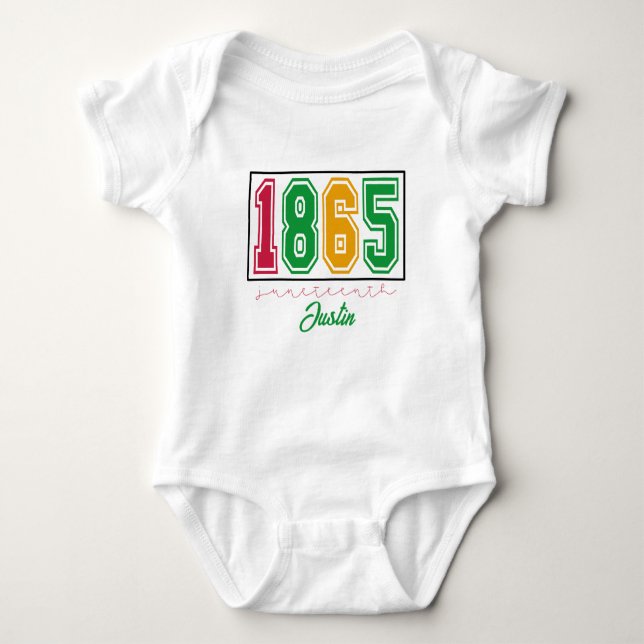 Body Para Bebé Juneteenth Personalizado - Historia Negra (Anverso)