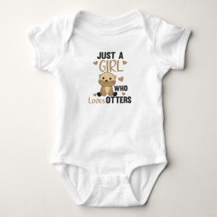 Body Para Bebé Just a Girl Who Loves otters - Cute otter