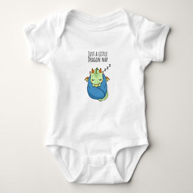 Body Para Bebé Just a Little Dragon Nap Cute Sleeping Baby Dragon (Anverso)