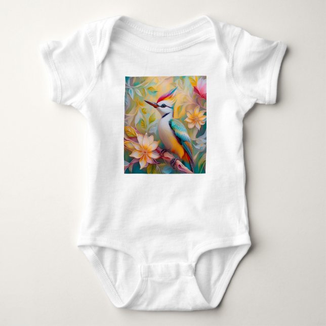 Body Para Bebé Juvenil Rainbow Woodpecefer Fantasy Bird (Anverso)