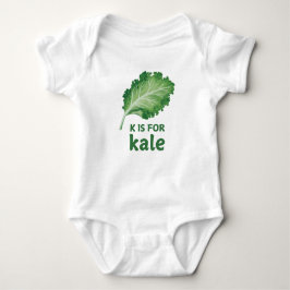 Body Para Bebé K es para KALE Green Veggie Alphabet K