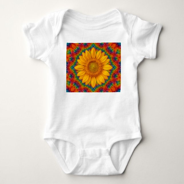 Body Para Bebé Kaleidoscope Sunflower  (Anverso)