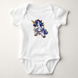Body Para Bebé Karate Unicorn Brown Belt Fighter