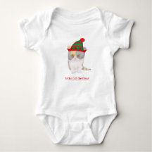 Katie kitten baby's 1st Xmas personalizado traje c