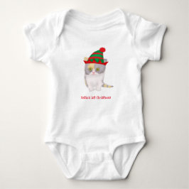 Body Para Bebé Katie kitten baby's 1st Xmas personalizado traje c