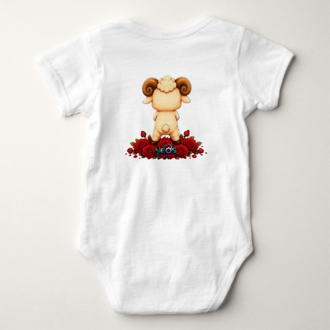Body Para Bebé Kawaii Aries Zodíaco Neos (Reverso)