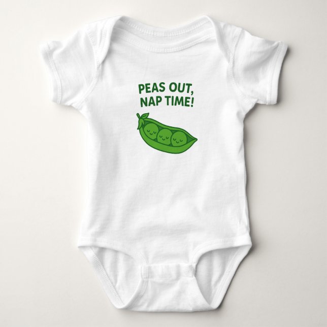 Body Para Bebé Kawaii Baby Bodysuie– Peas Out Nap Time Outfit (Anverso)
