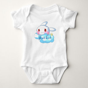 Body Para Bebé Kawaii Bunny, nube y estrella personalizados