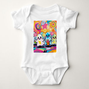 Body Para Bebé Kawaii Candy Parade Colorido Personalizado