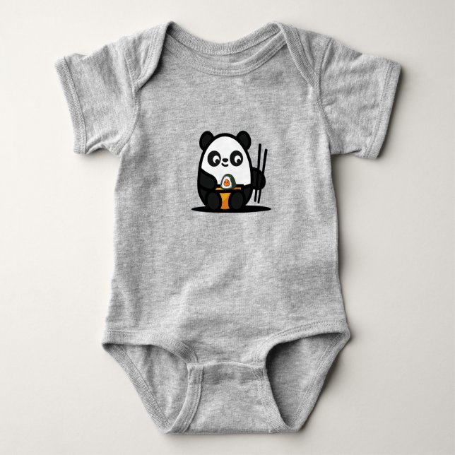 Body Para Bebé Kawaii Cute Sushi Panda (Anverso)