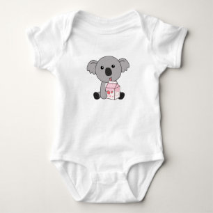 Body Para Bebé Kawaii Koala retro Milkshake japonesa de fresa