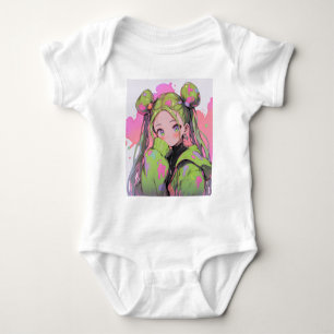 Body Para Bebé Kawaii Pastel Splatter Anime Chica