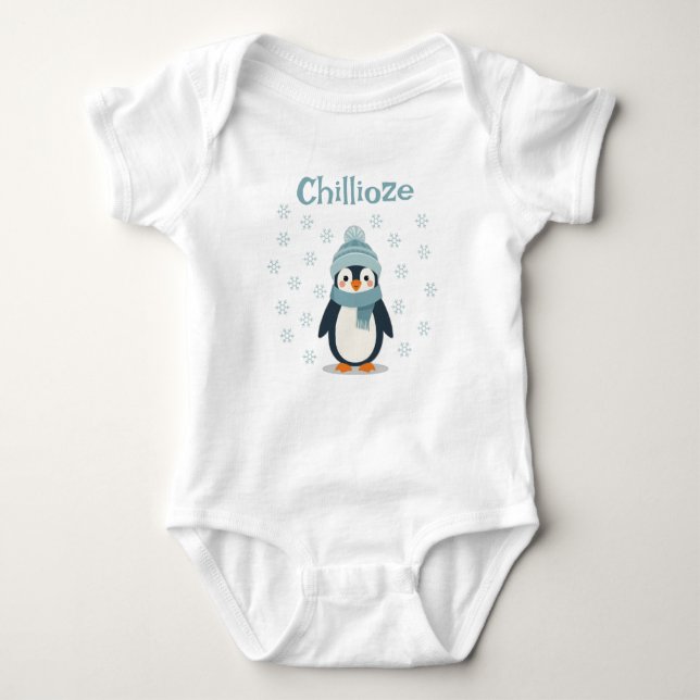 Body Para Bebé Kawaii Penguin Baby Bodysuit - Trato De Invierno (Anverso)