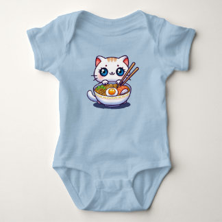 Body Para Bebé Kawaii Ramen Cat