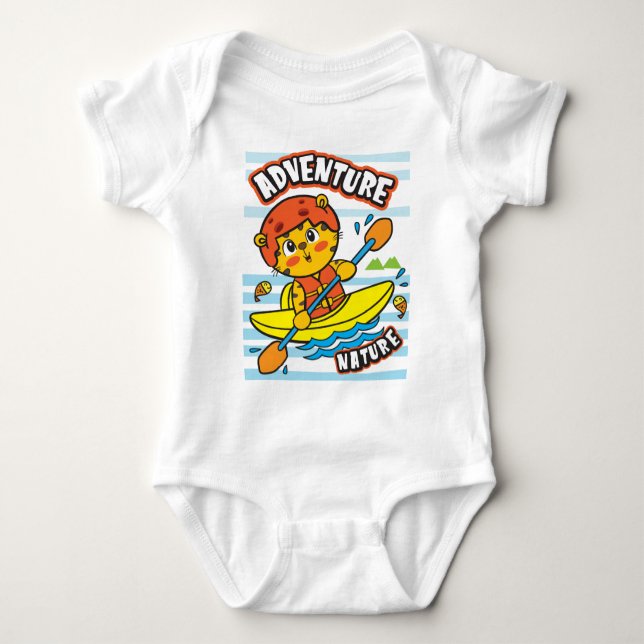 Body Para Bebé Kayak de tigre (Anverso)