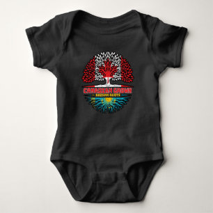 Body Para Bebé Kazajistán Kazakistán Canadá Árbol tiene bandera