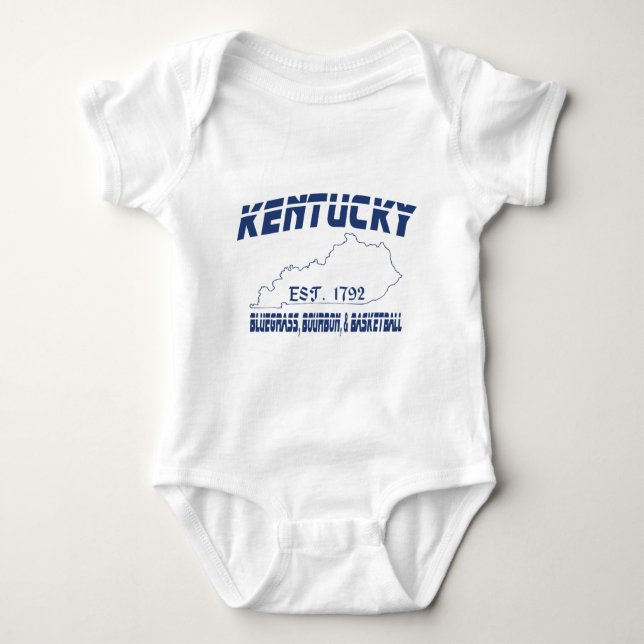 Body Para Bebé Kentucky Bluegrass Bourbon Basketball UScustomInk (Anverso)