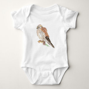 Body Para Bebé Kestrel Sparrow Hawk, acuarela