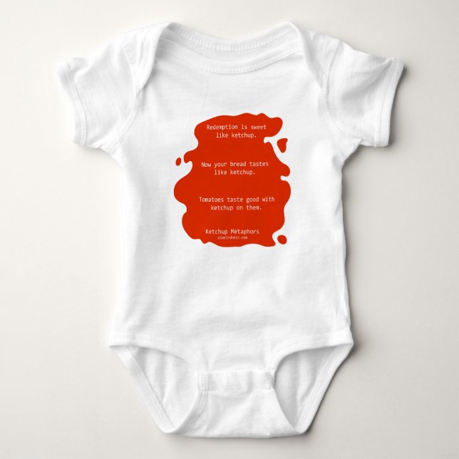 Body Para Bebé Ketchup metaphors baby bodysuit (Anverso)