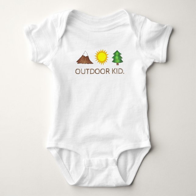 Body Para Bebé KID Mountain Sunshine Pine Tree Woods Camp (Anverso)