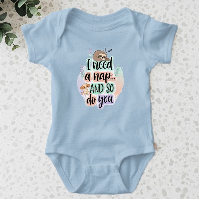 Body Para Bebé Kids T-Shirt with Cute Dog and Sleeping Sloth (Subido por el creador)