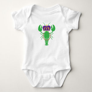 Body Para Bebé King Crawfish Mardi Gras Baby Bodysuit