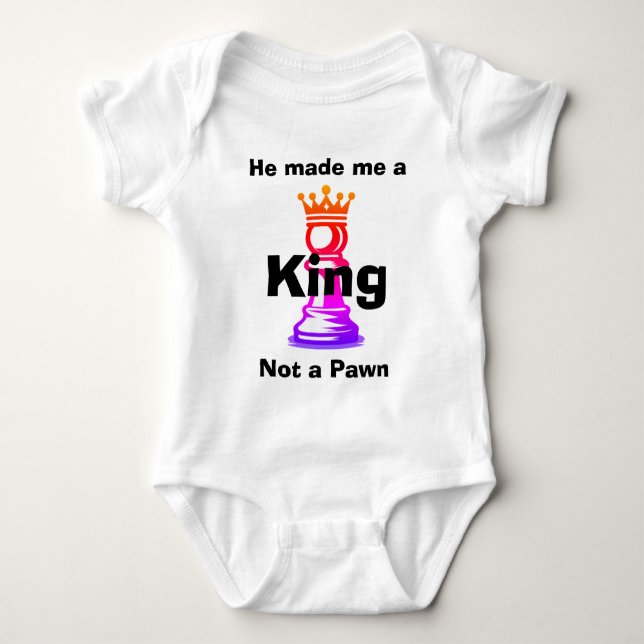Body Para Bebé King Not Pawn Onsie (Anverso)
