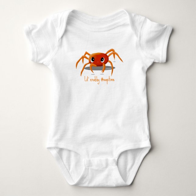 Body Para Bebé KiniArt Little Crabby Baby Bodysuit (Anverso)